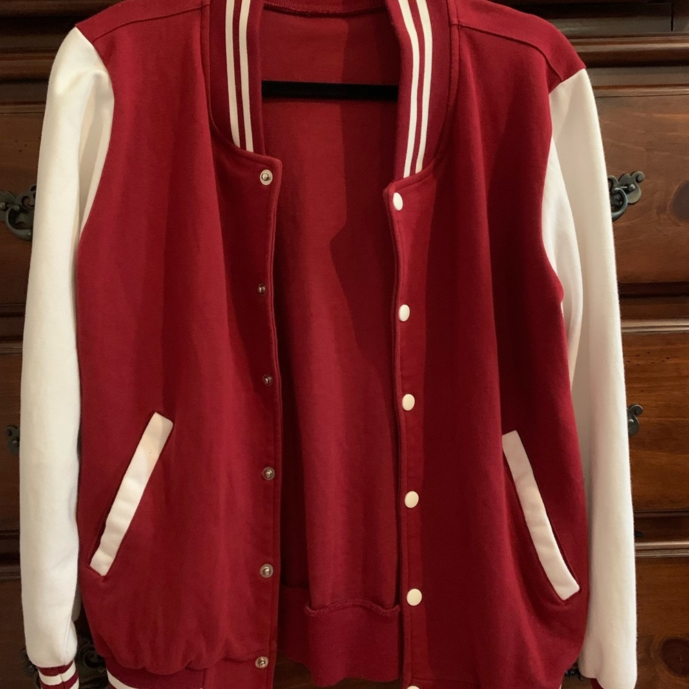 Red and White Varsity Jacket